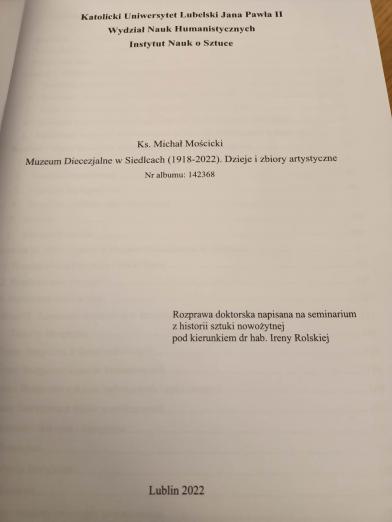 Obrona doktoratu ks. Michała Mościckiego